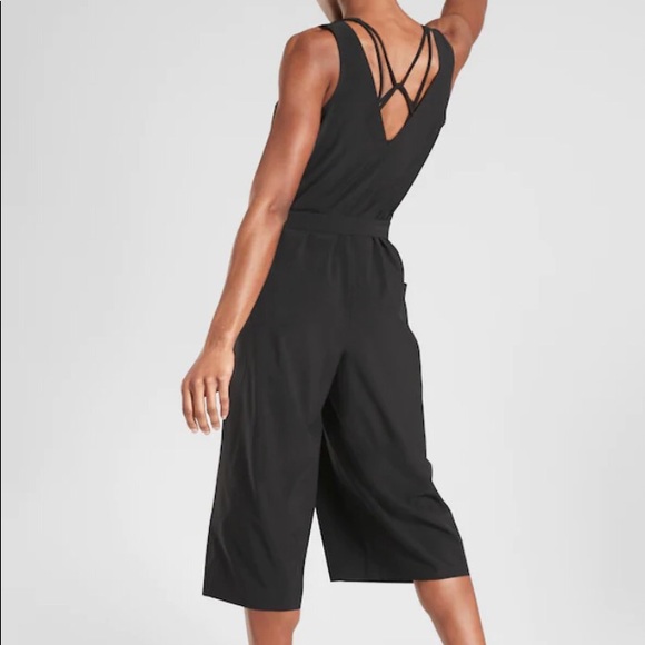 Athleta Sarasota Jumpsuit NWT Black No Belt M - Picture 3 of 8